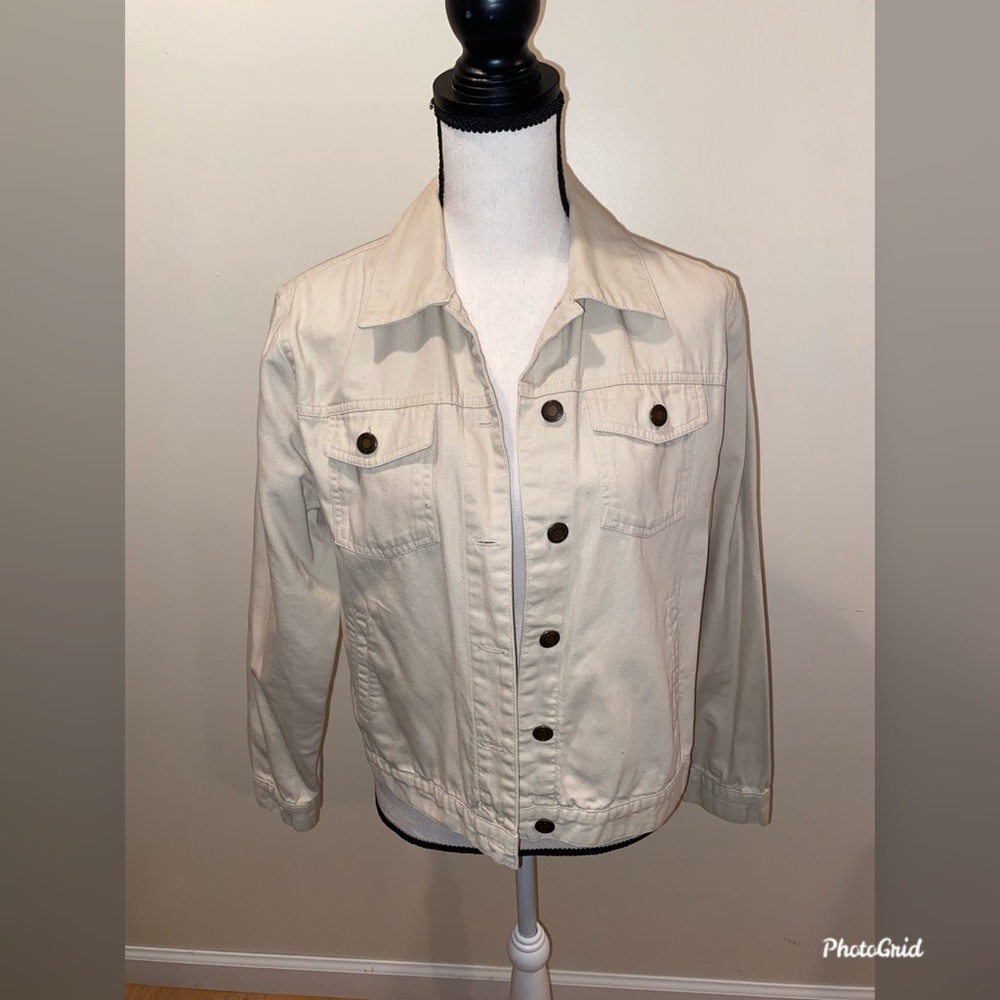 Charter club size medium cream light jacket